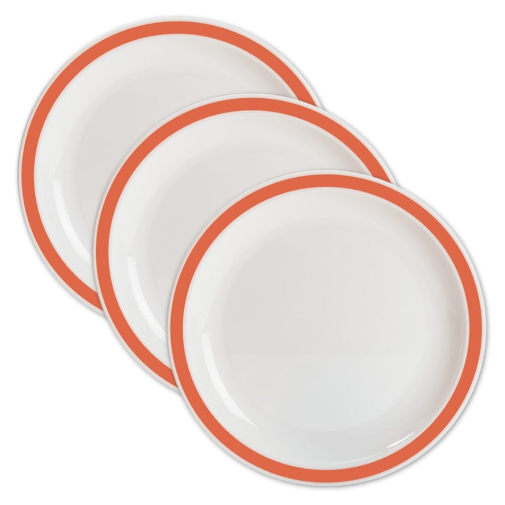 duo plate 23cm orange pack of 3