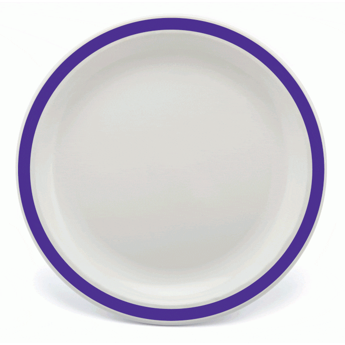 duo plate 23cm purple