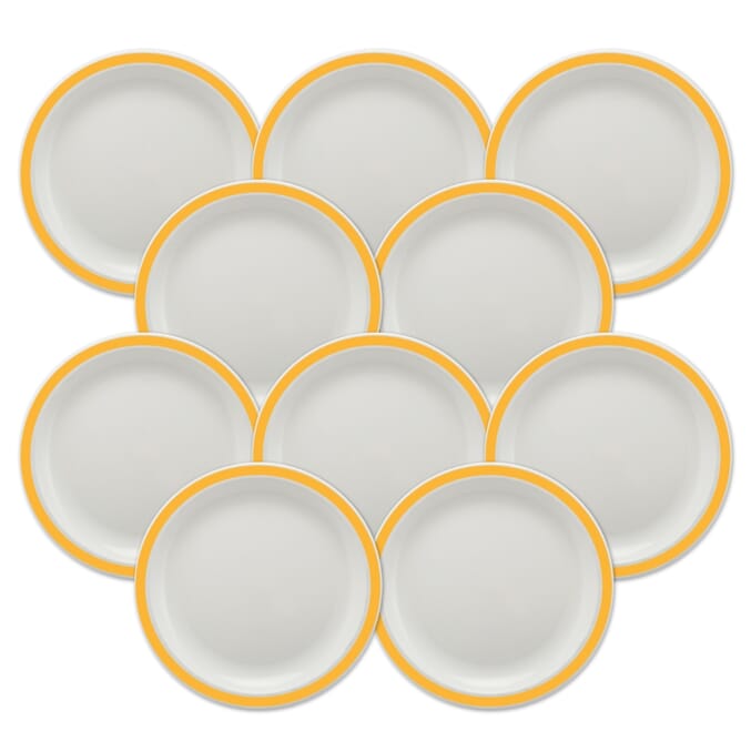 duo plate 23cm yellow pack of 10