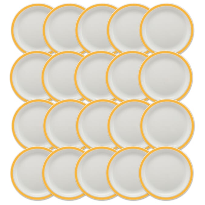 duo plate 23cm yellow pack of 20