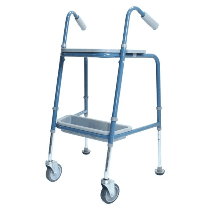 duo walking support trolley blue