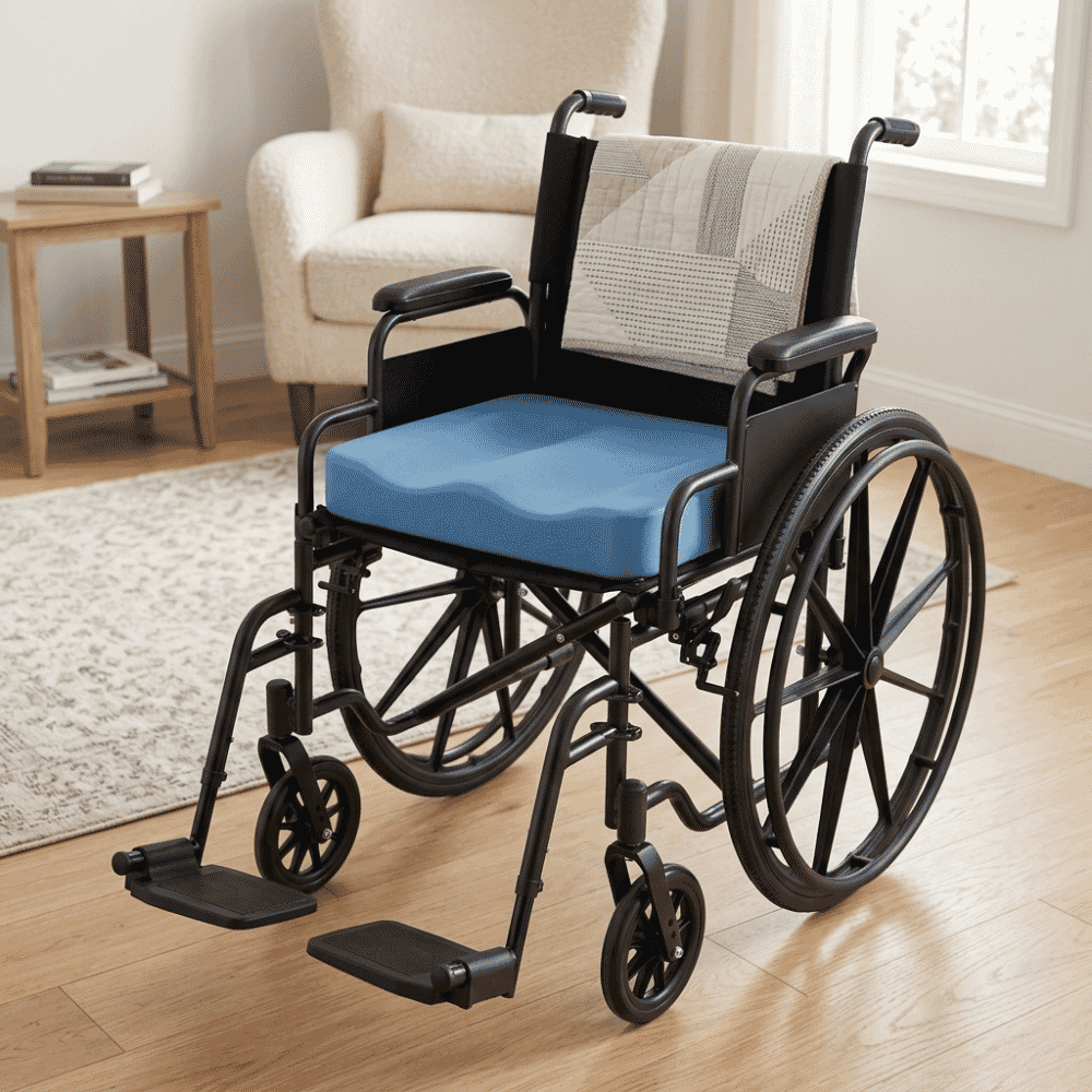 dyna tek profile wheelchair cushion in situ