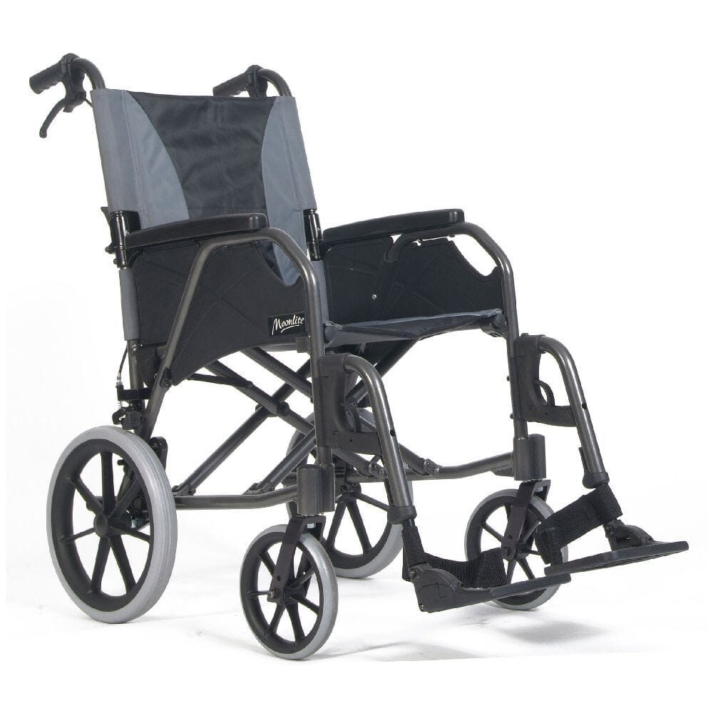 View Breezy Moonlite Wheelchair Attendant Propelled 16 inch seat width information