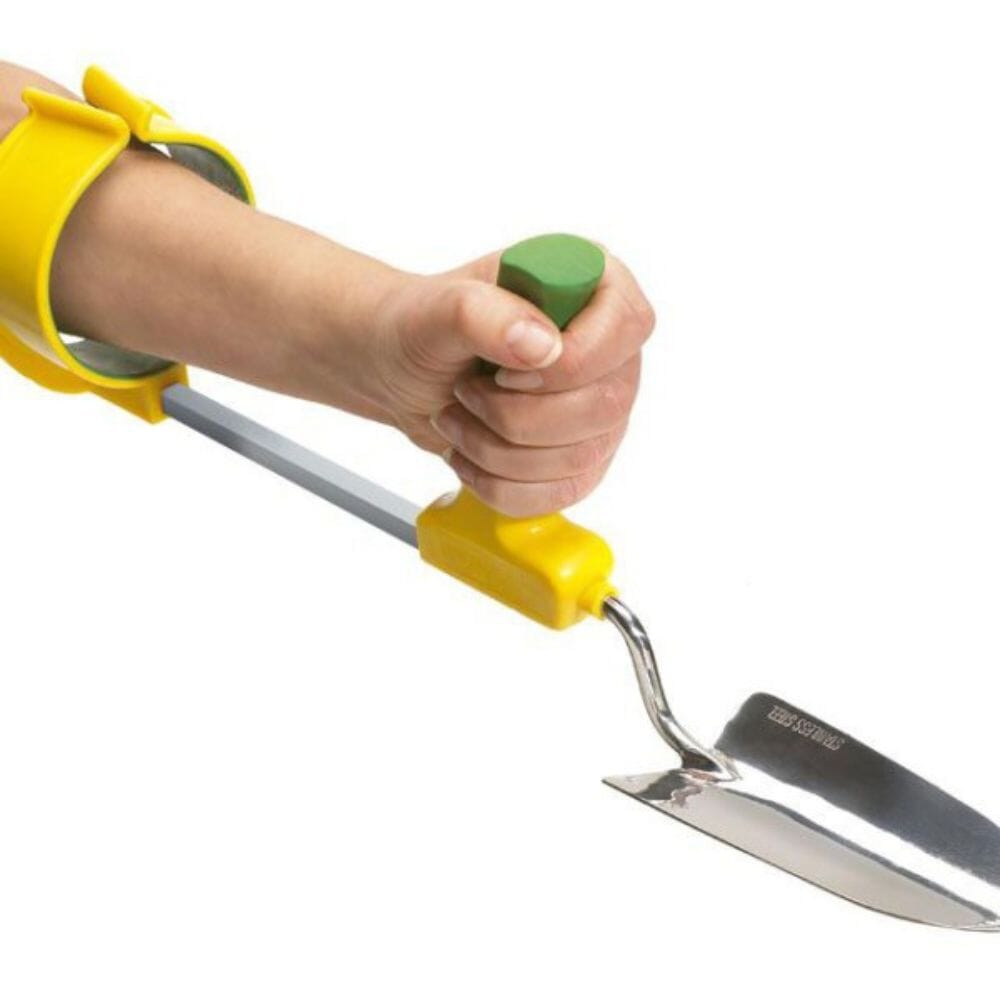 easi grip arm support cuff in use