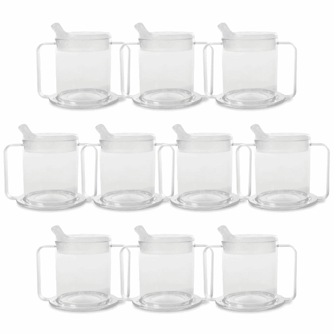 easy grip cup with angled lid pack of 10