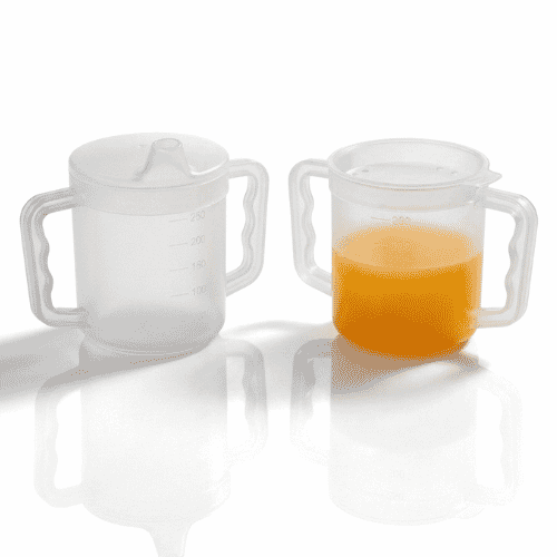 easy grip dual handled mug lids on