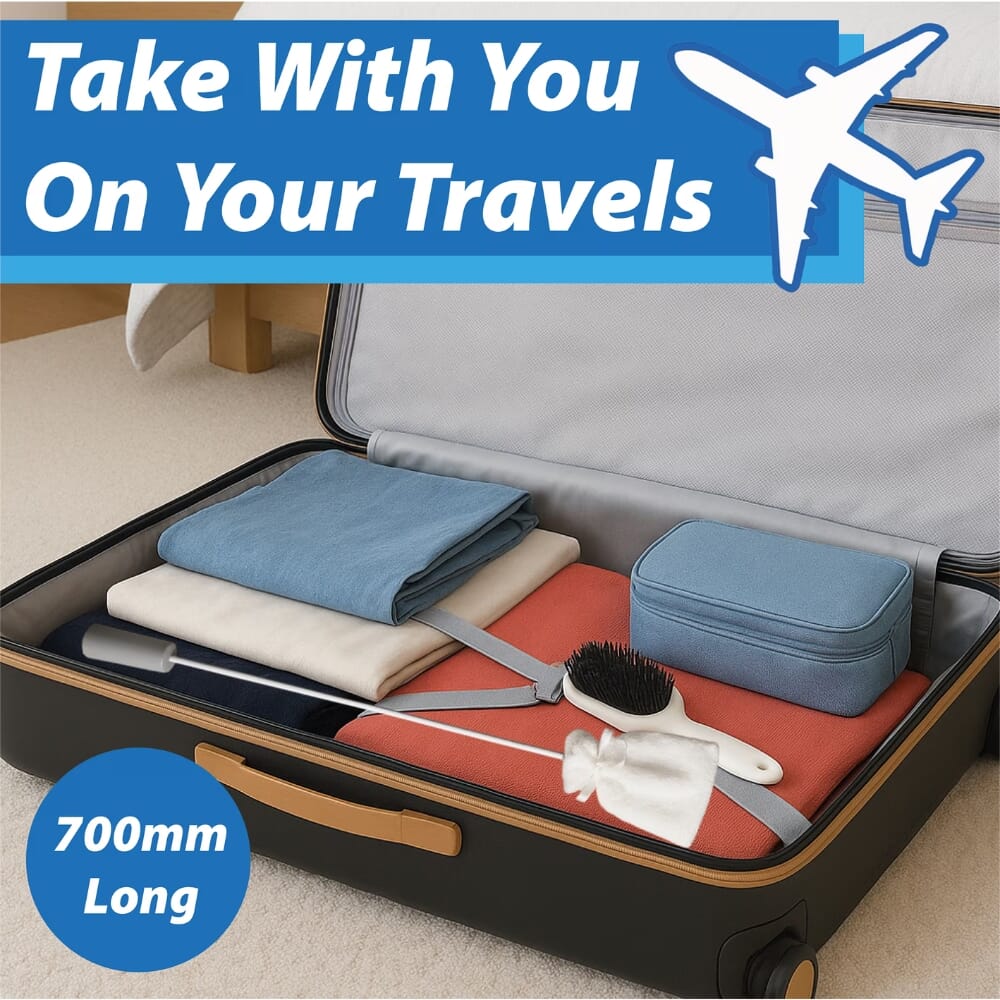 easy grip long handled toe washer travel