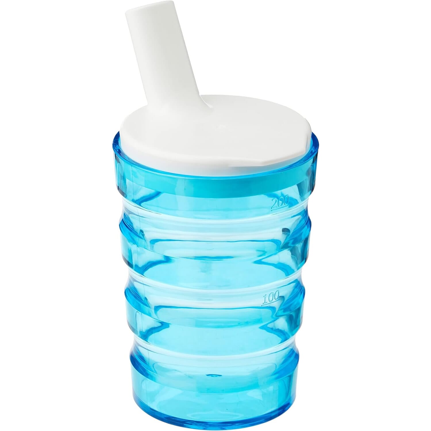 easy grip ribbed beaker 200ml single blue