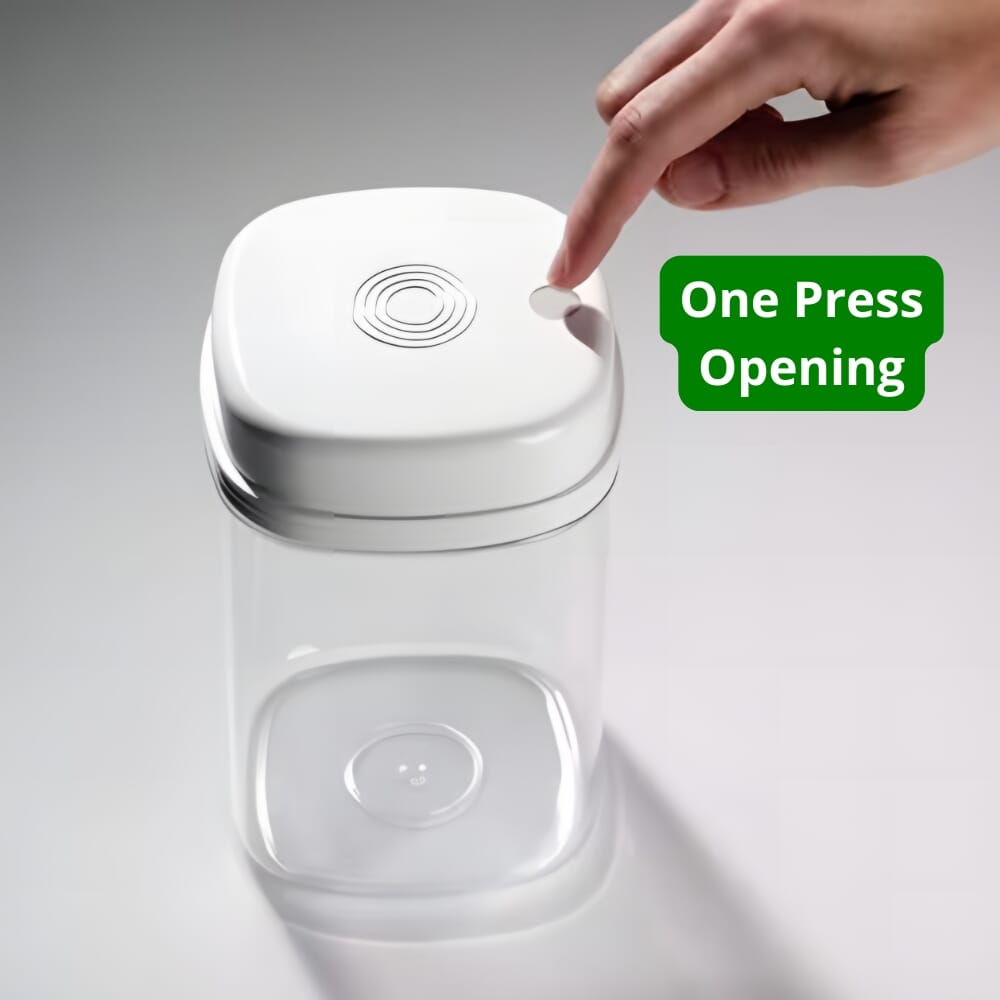 easy open clear food containers set of 3 push top