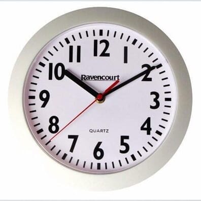 Easy To Read Wall Clock - White - 10 inch