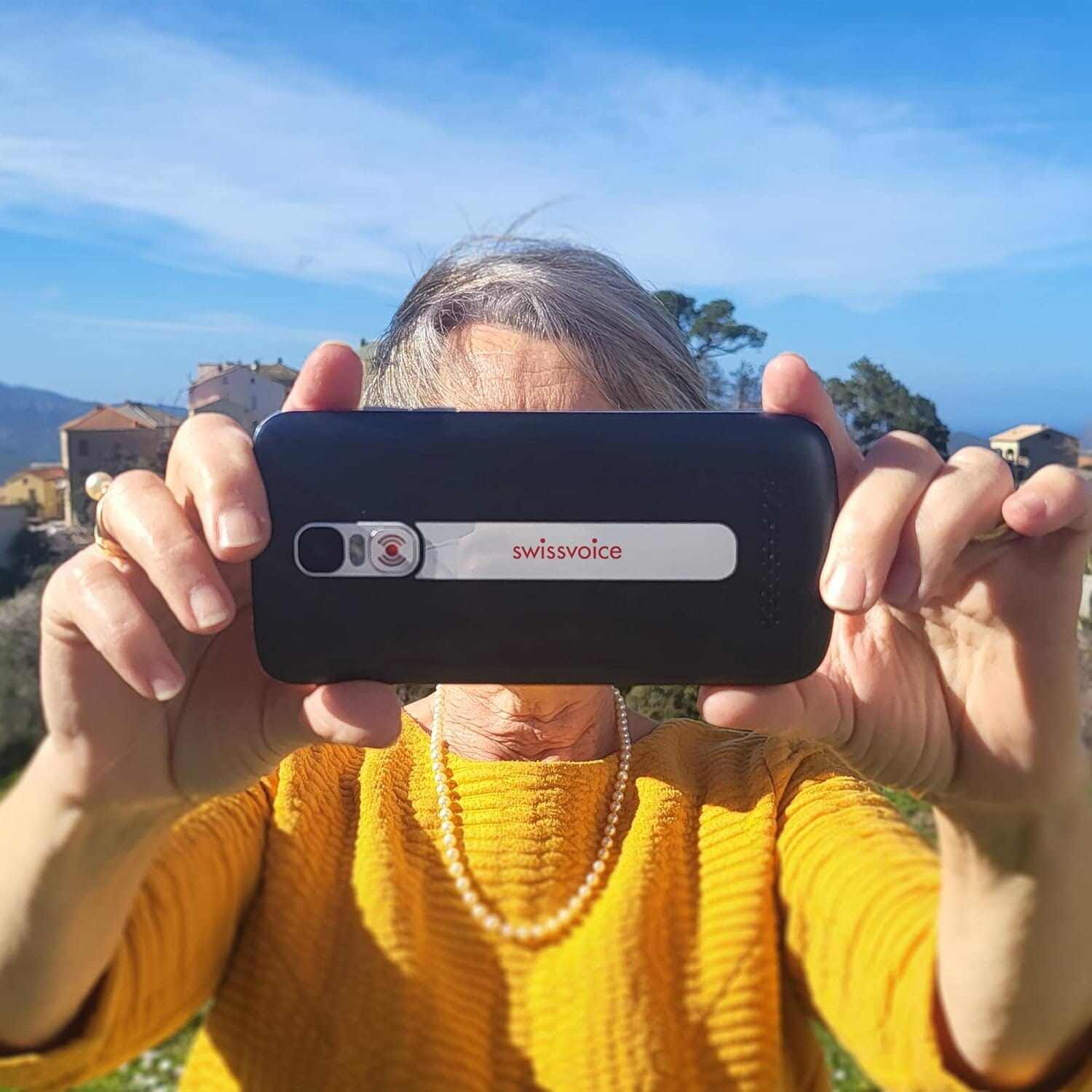 easy to use smartphone taking a photo