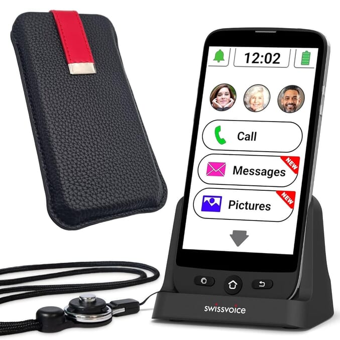 easy to use smartphone with protective slip case