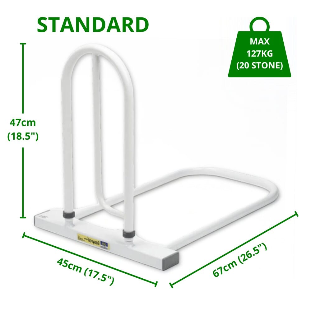 easyrail bed grab rail standard dimensions