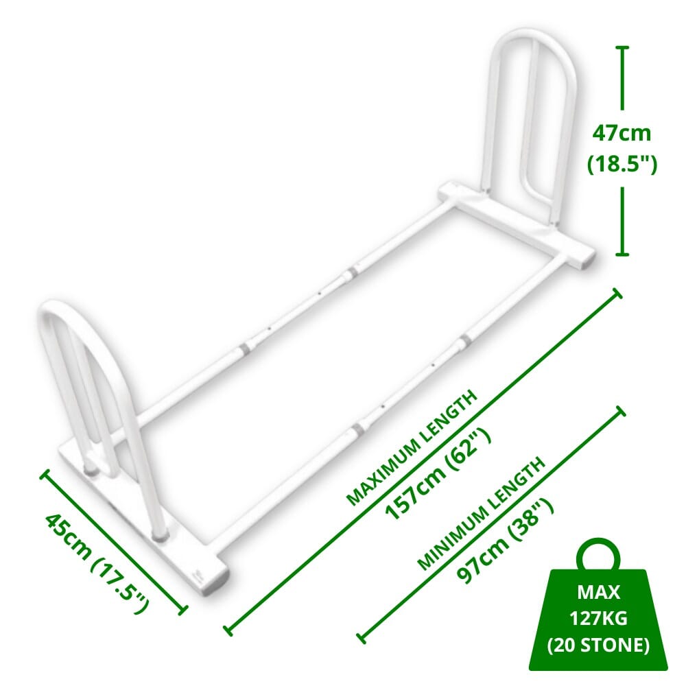 easyrail bed grab rail twin handled dimensions