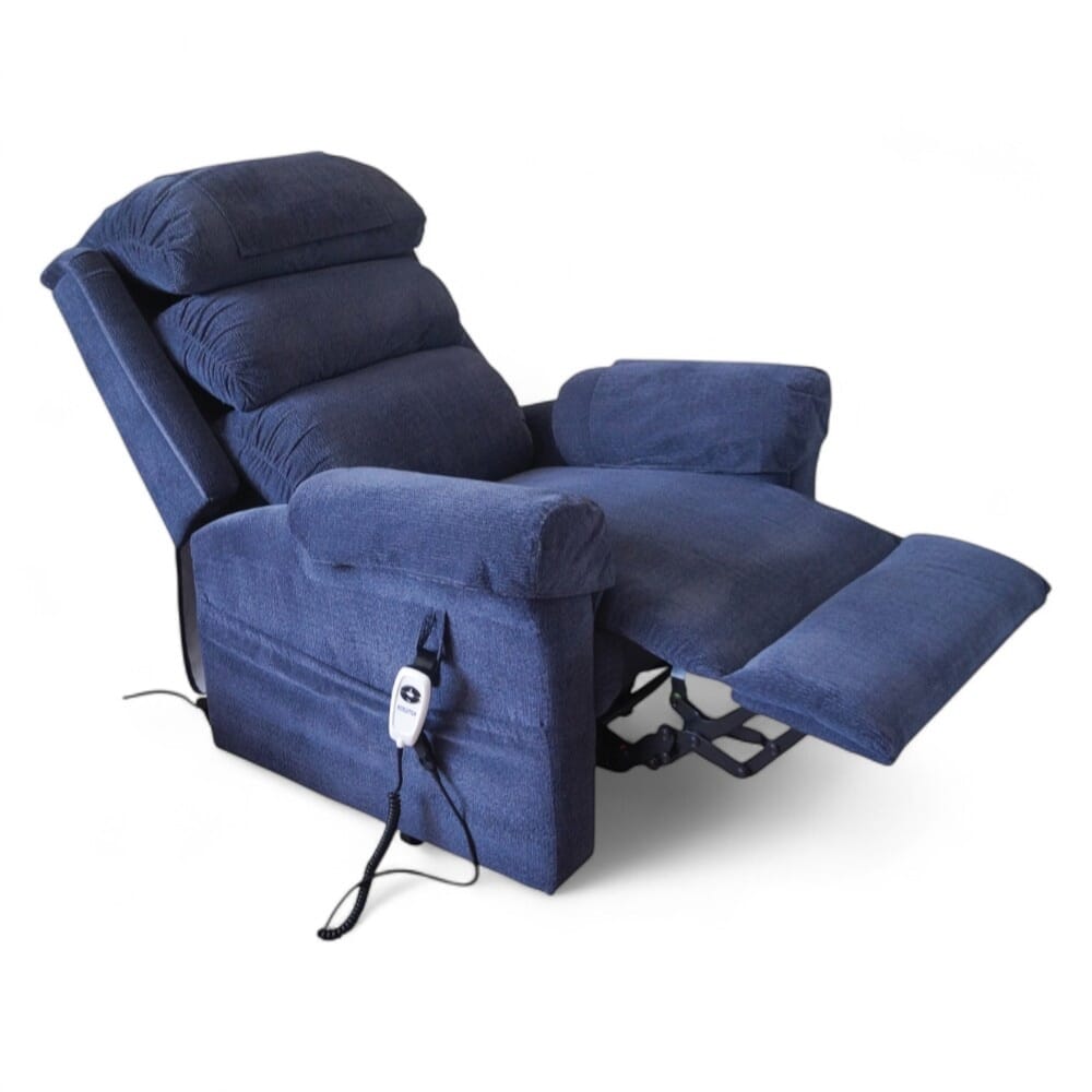 ecclesfield riser recliner chair blue reclining