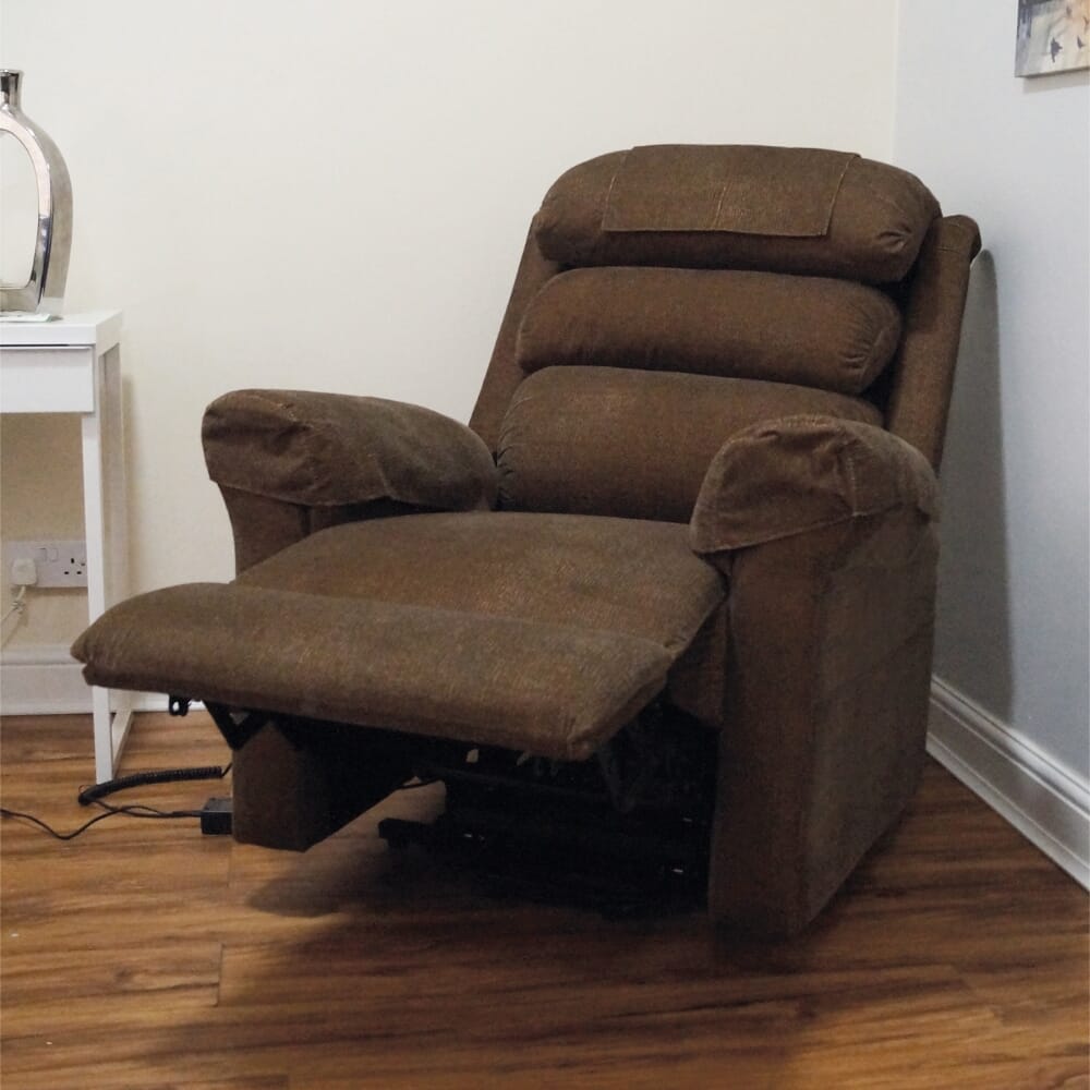 ecclesfield riser recliner chair brown reclining