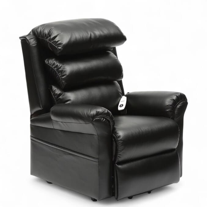 ecclesfield riser recliner chair pu upholstery black