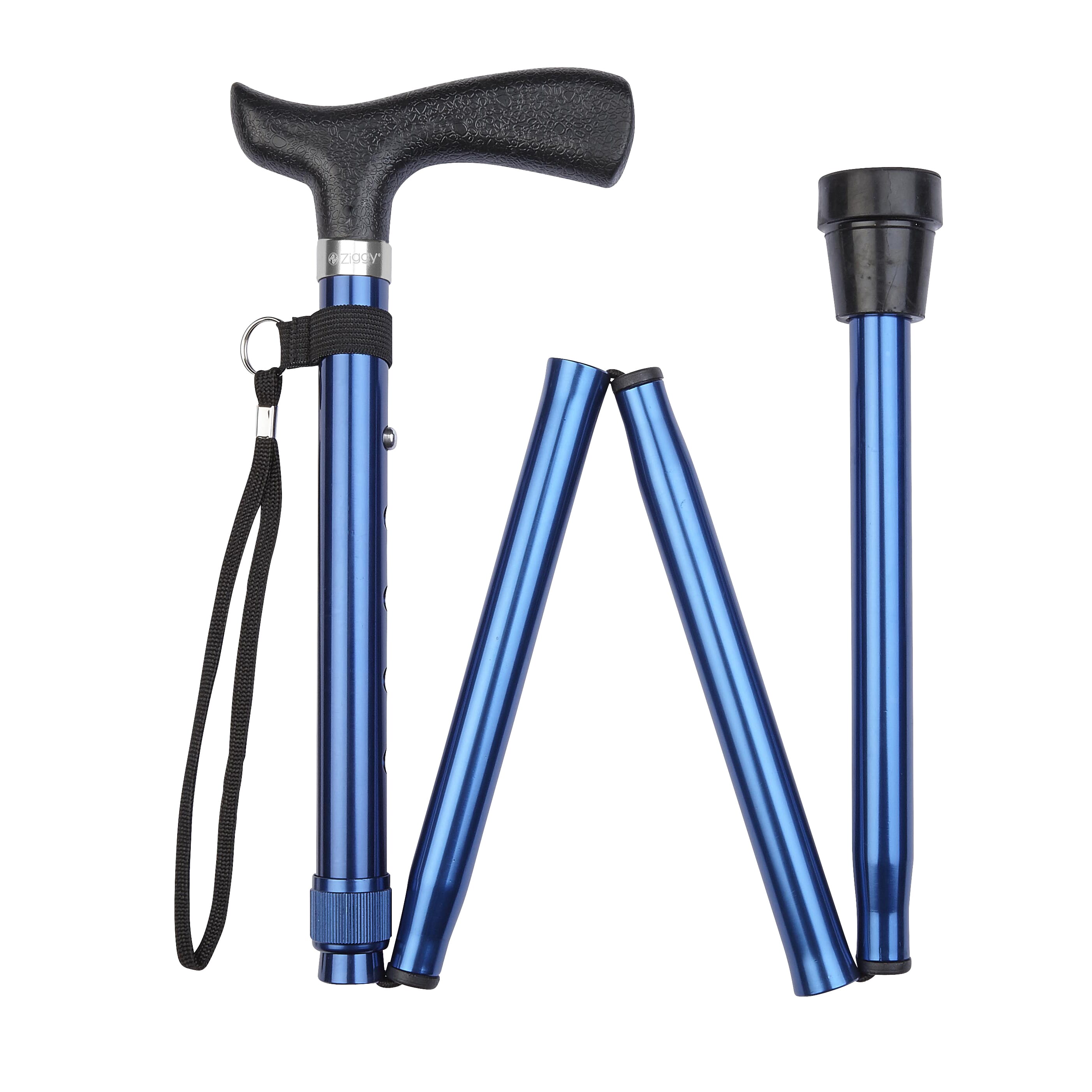 economy crutch handle folding stick blue
