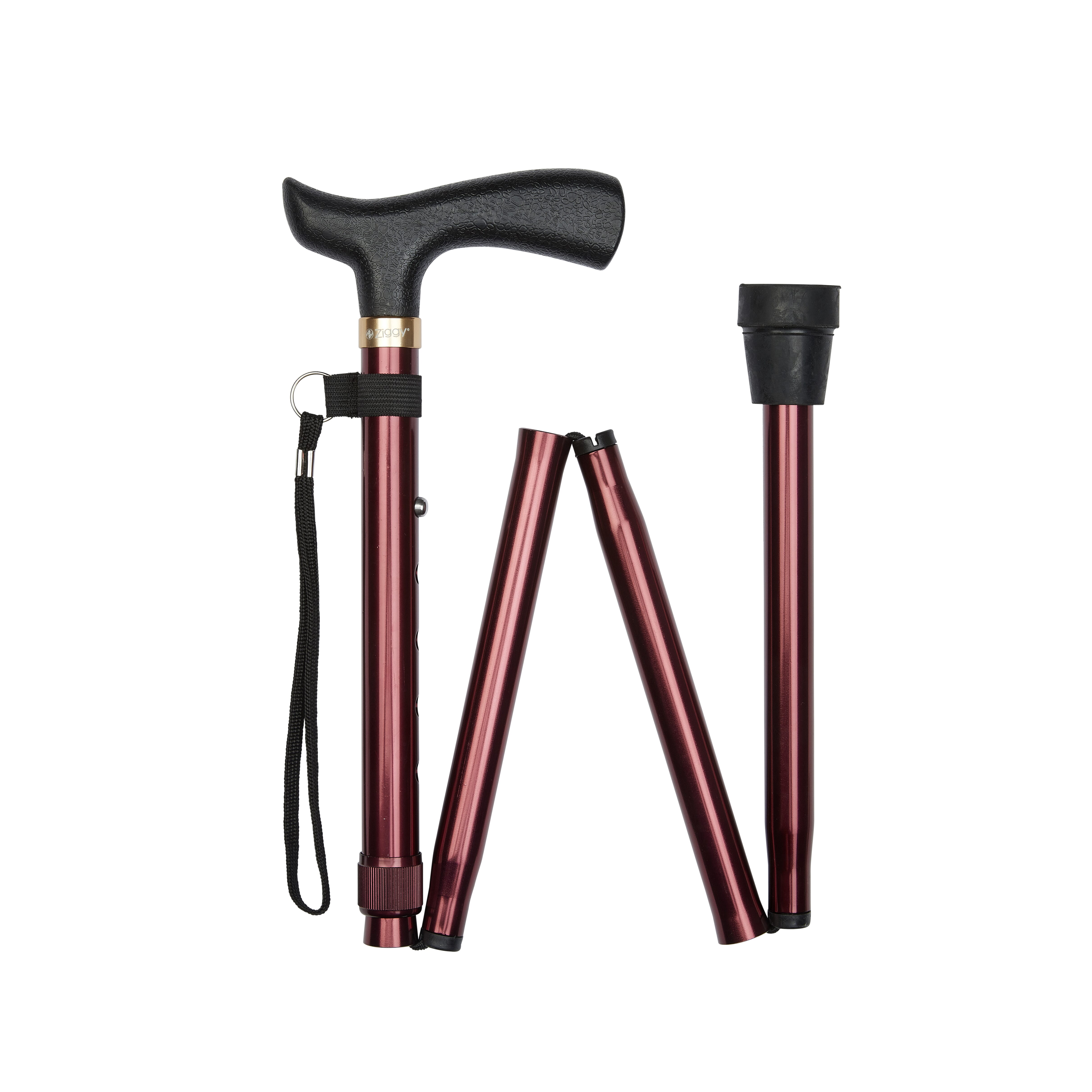 economy crutch handle folding stick red folded