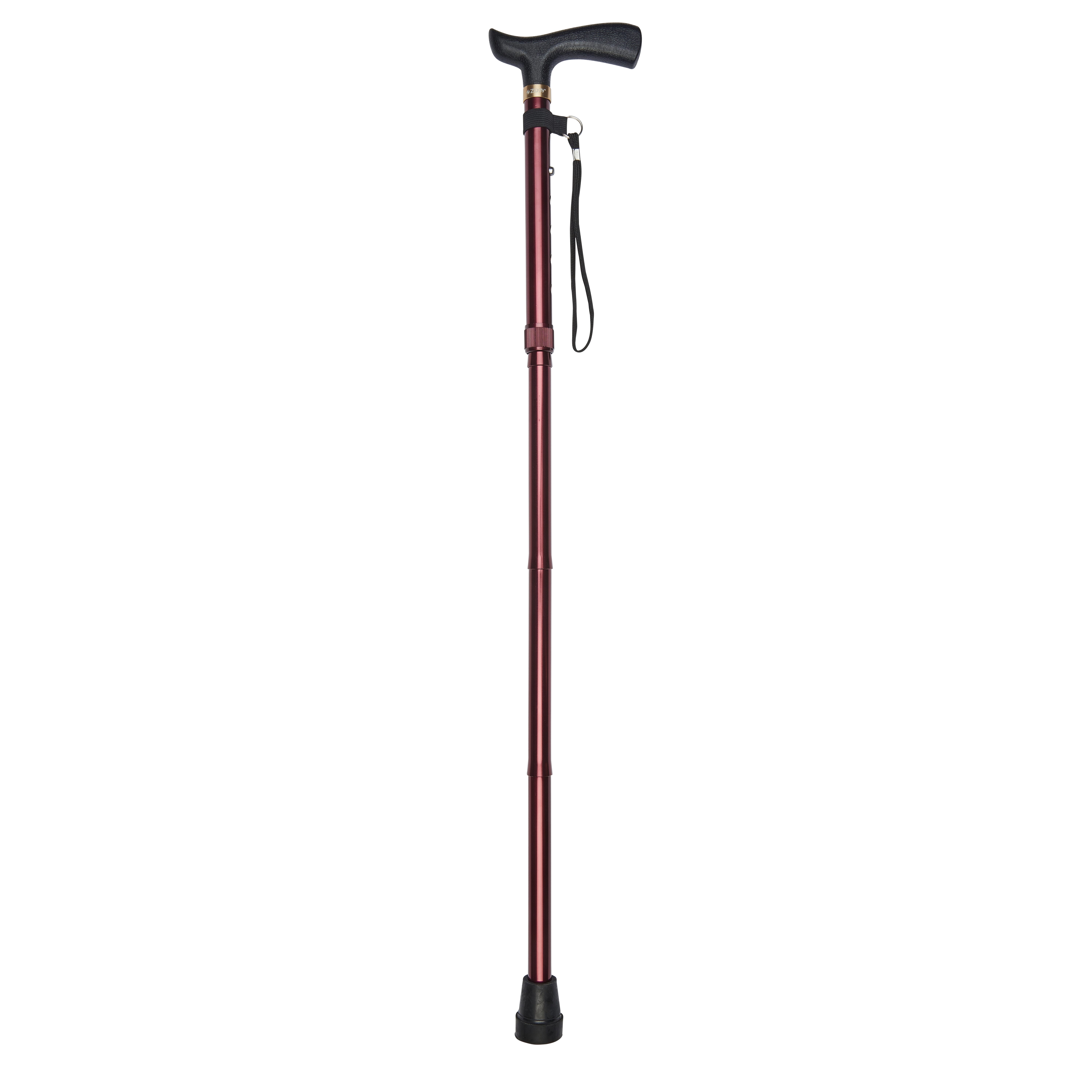 economy crutch handle folding stick red
