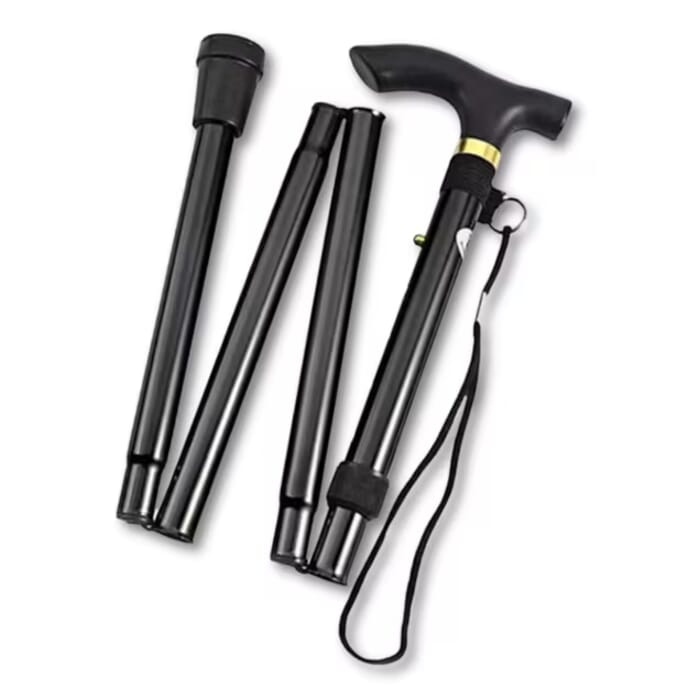 economy folding adjustable walking stick