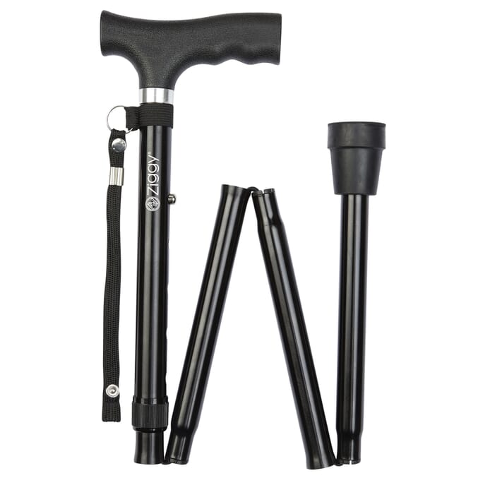 economy folding stick black folded