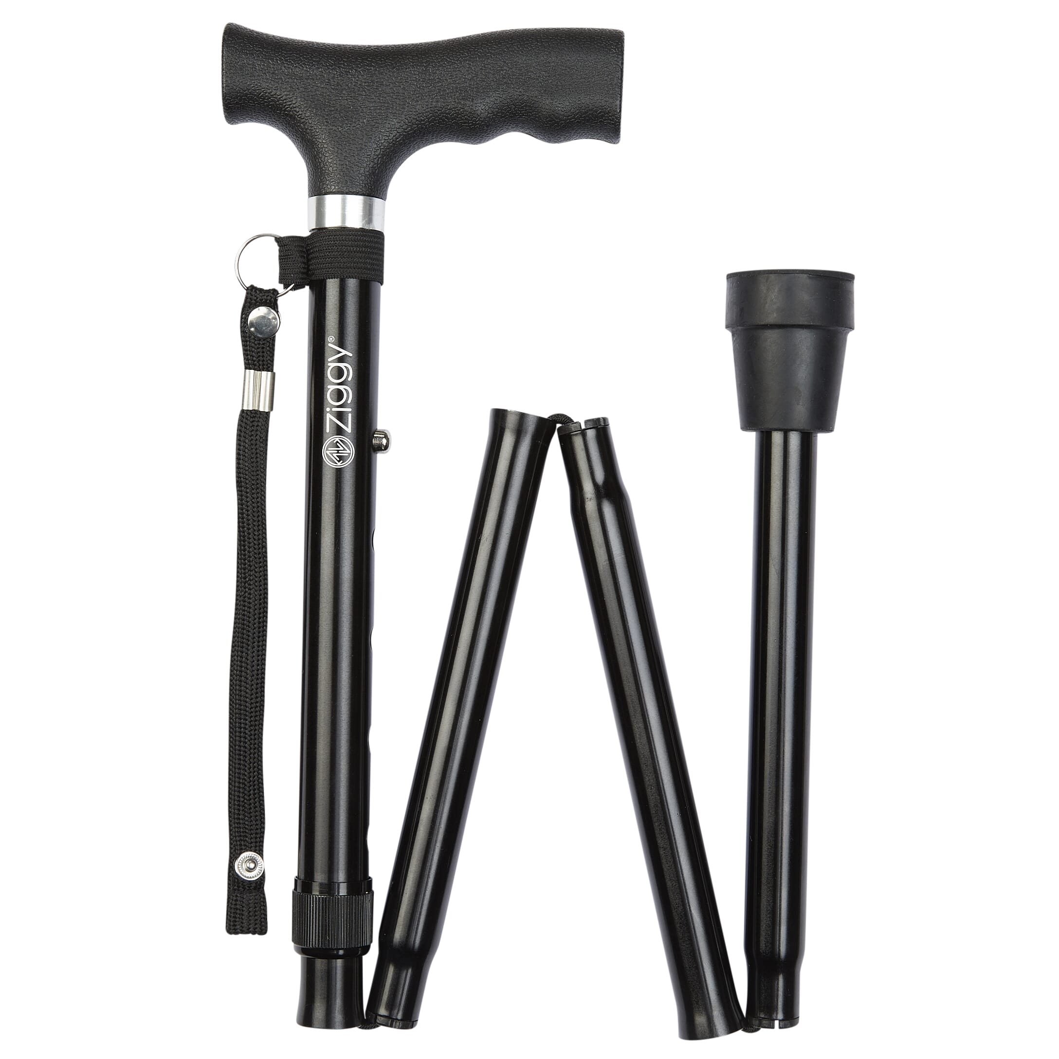 economy folding stick black folded