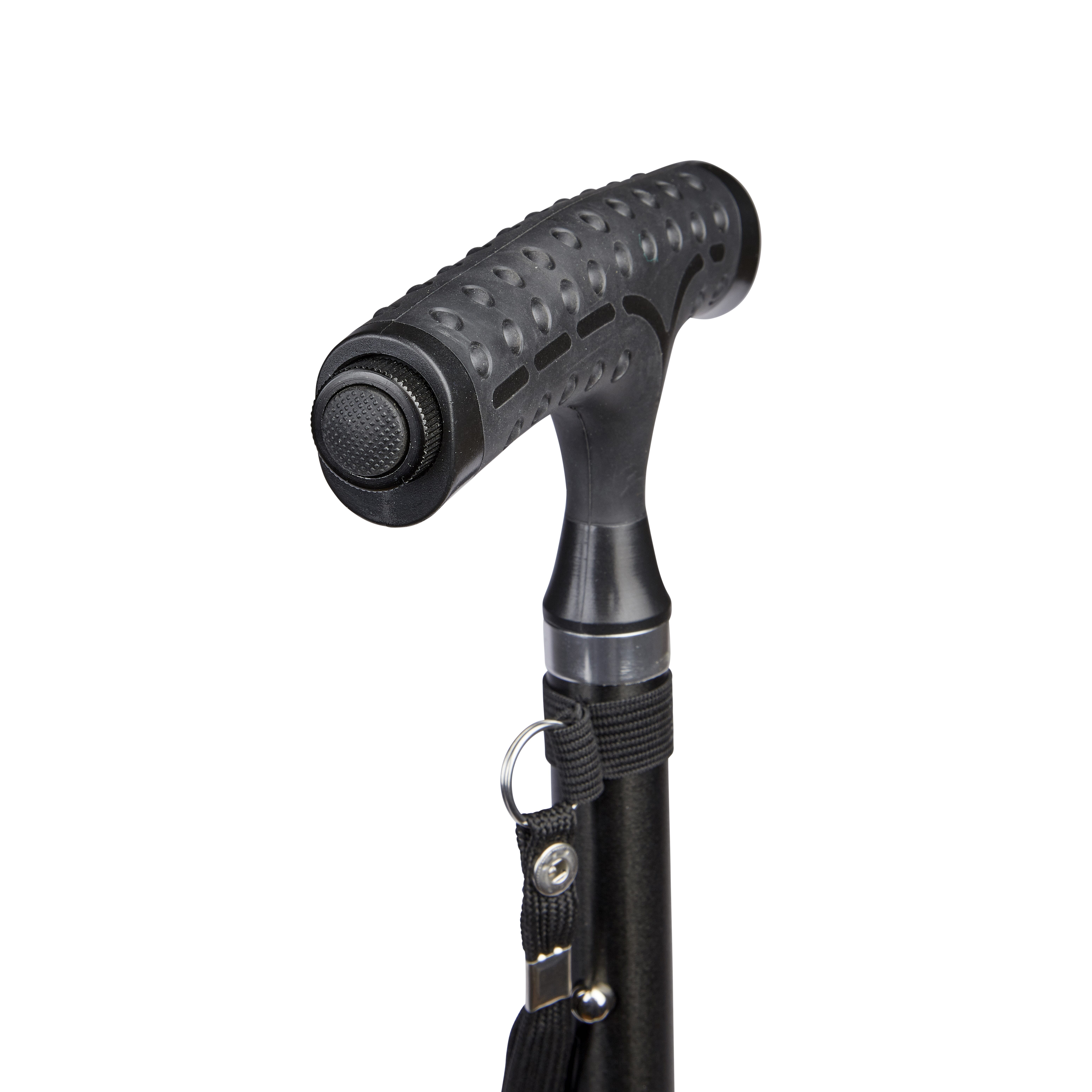 economy folding stick with built in torch button