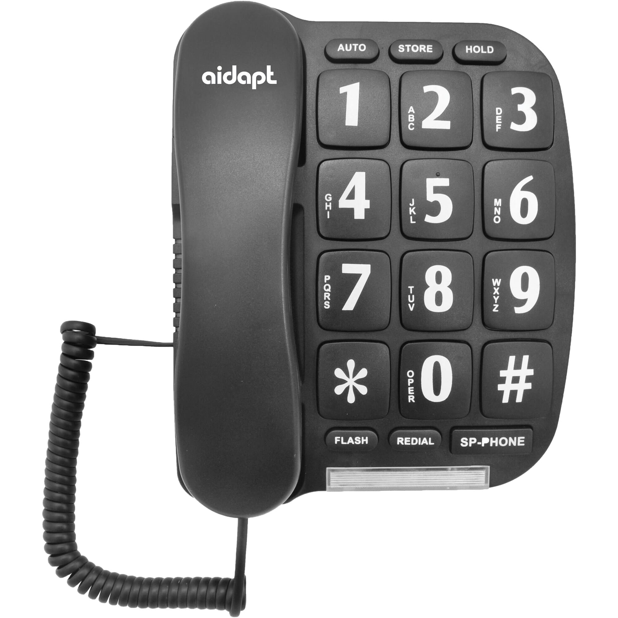 economy large button telephone head on