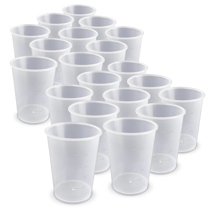 economy plastic beaker pack of 20