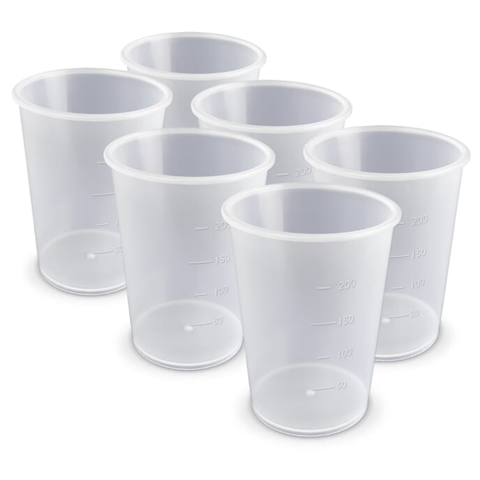 economy plastic beaker pack of 6