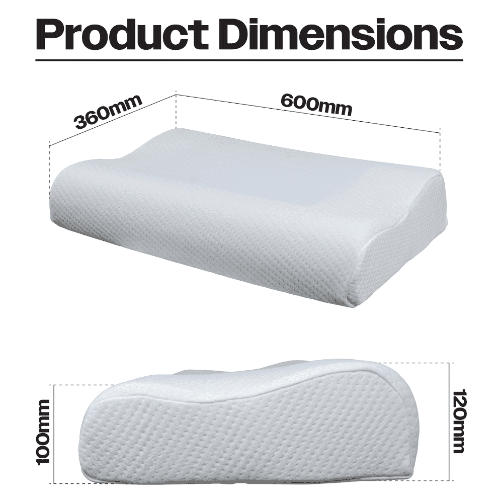 economy shaped gel memory foam pillow dimensions