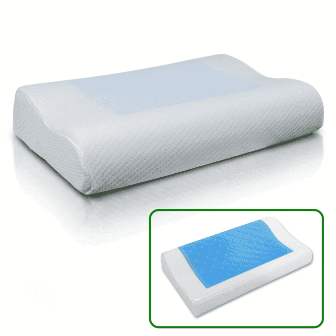 economy shaped gel memory foam pillow