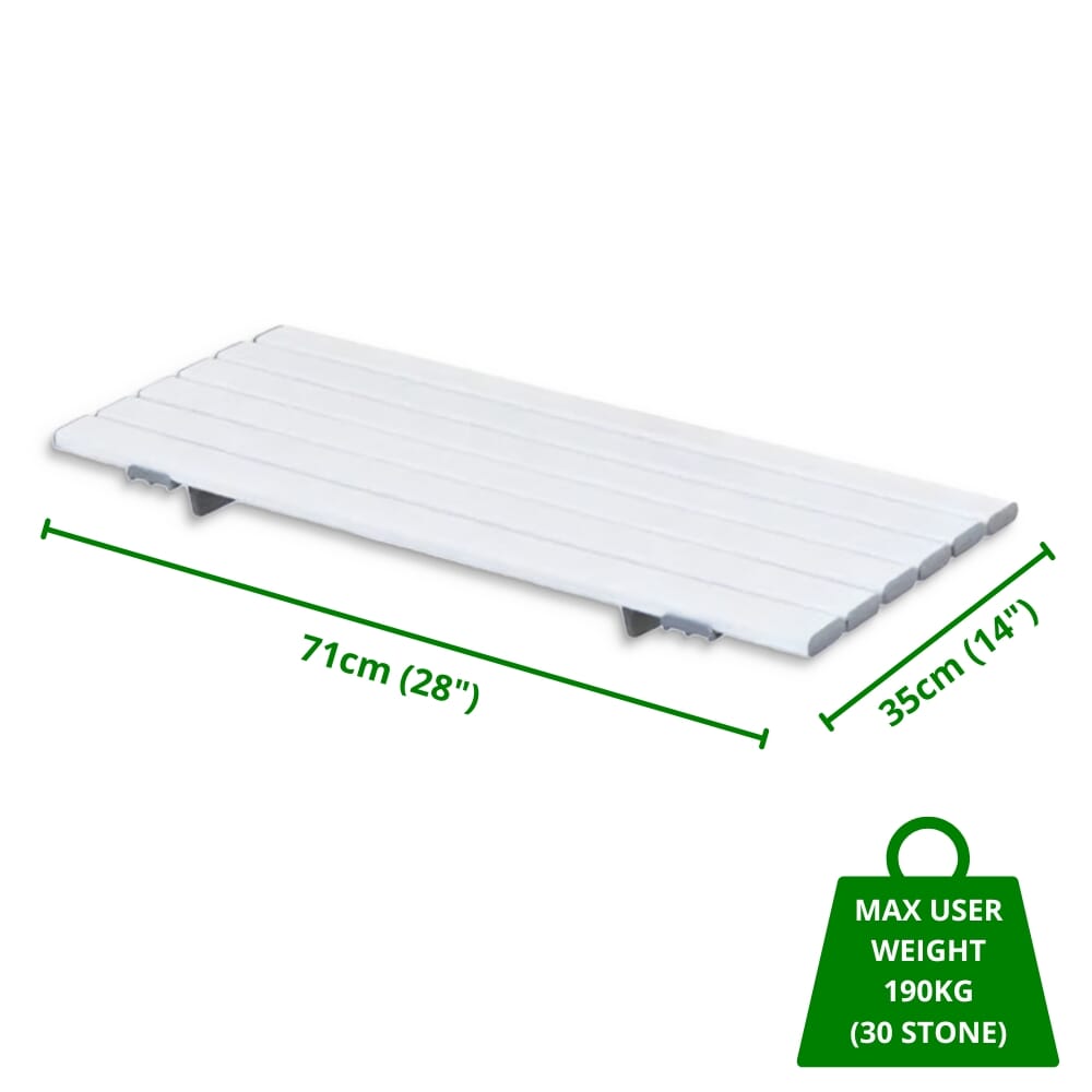 economy slatted shower board 711mm dimensions