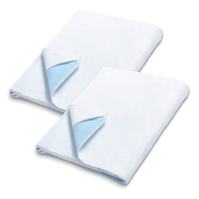 economy washable bed pad with tucks pack of 2