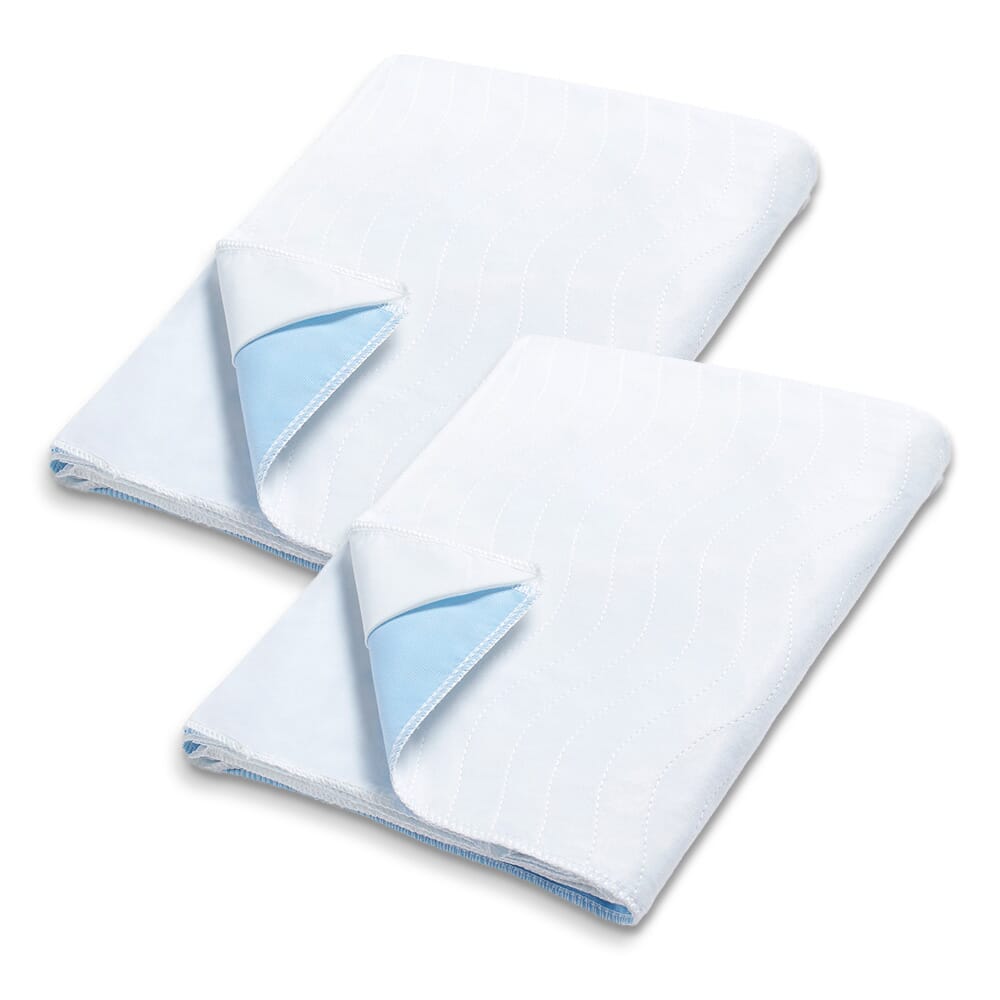 economy washable bed pad with tucks pack of 2