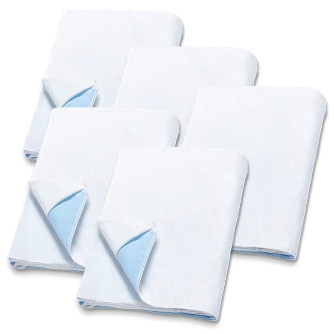 economy washable bed pad with tucks pack of 5