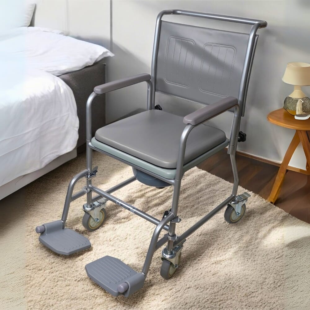 economy wheeled commode bedroom