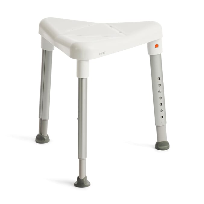 edge corner shower stool white