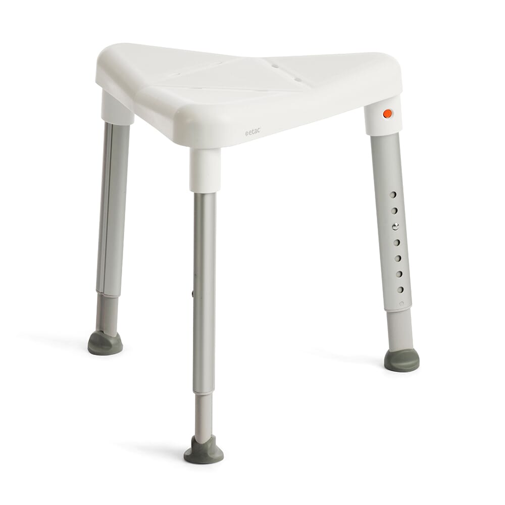 edge corner shower stool white