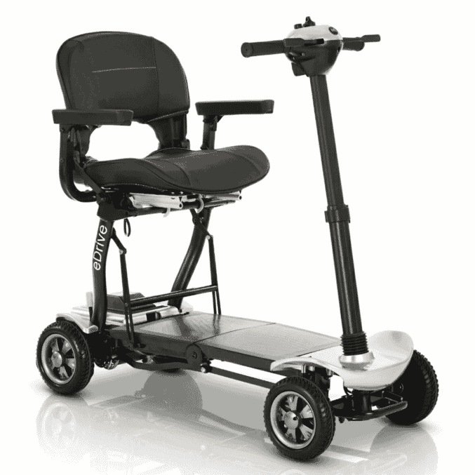 edrive folding mobility scooter silver