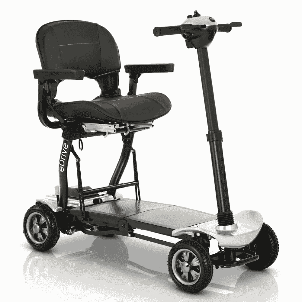 edrive folding mobility scooter silver