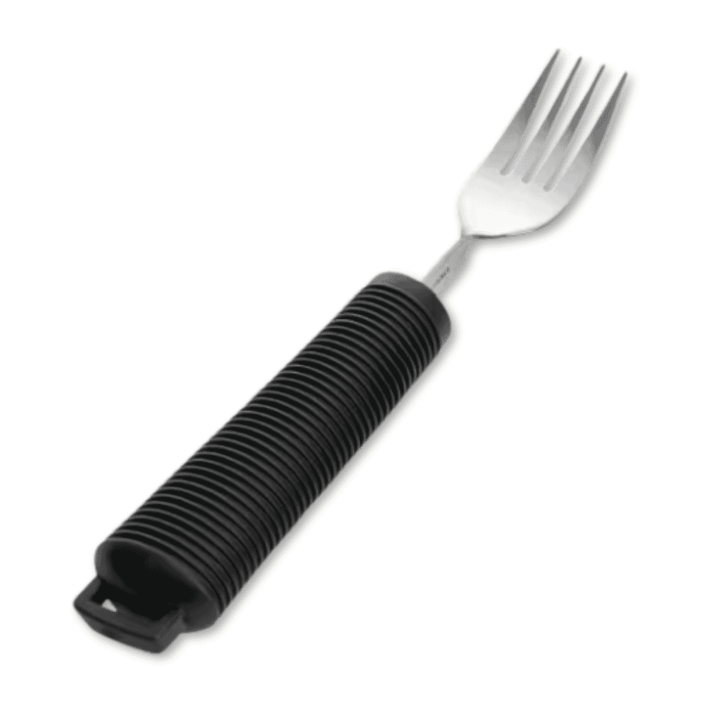 eight piece cutlery set with straps black fork