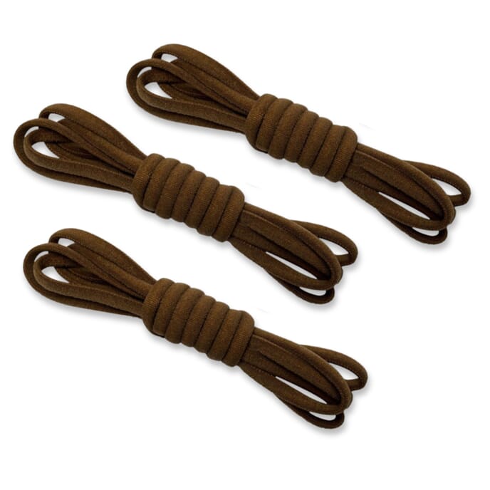 elastic shoe laces brown 3 pairs