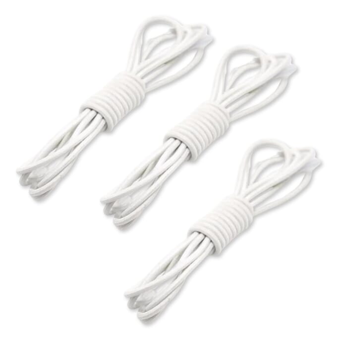 elastic shoe laces white 3 pairs