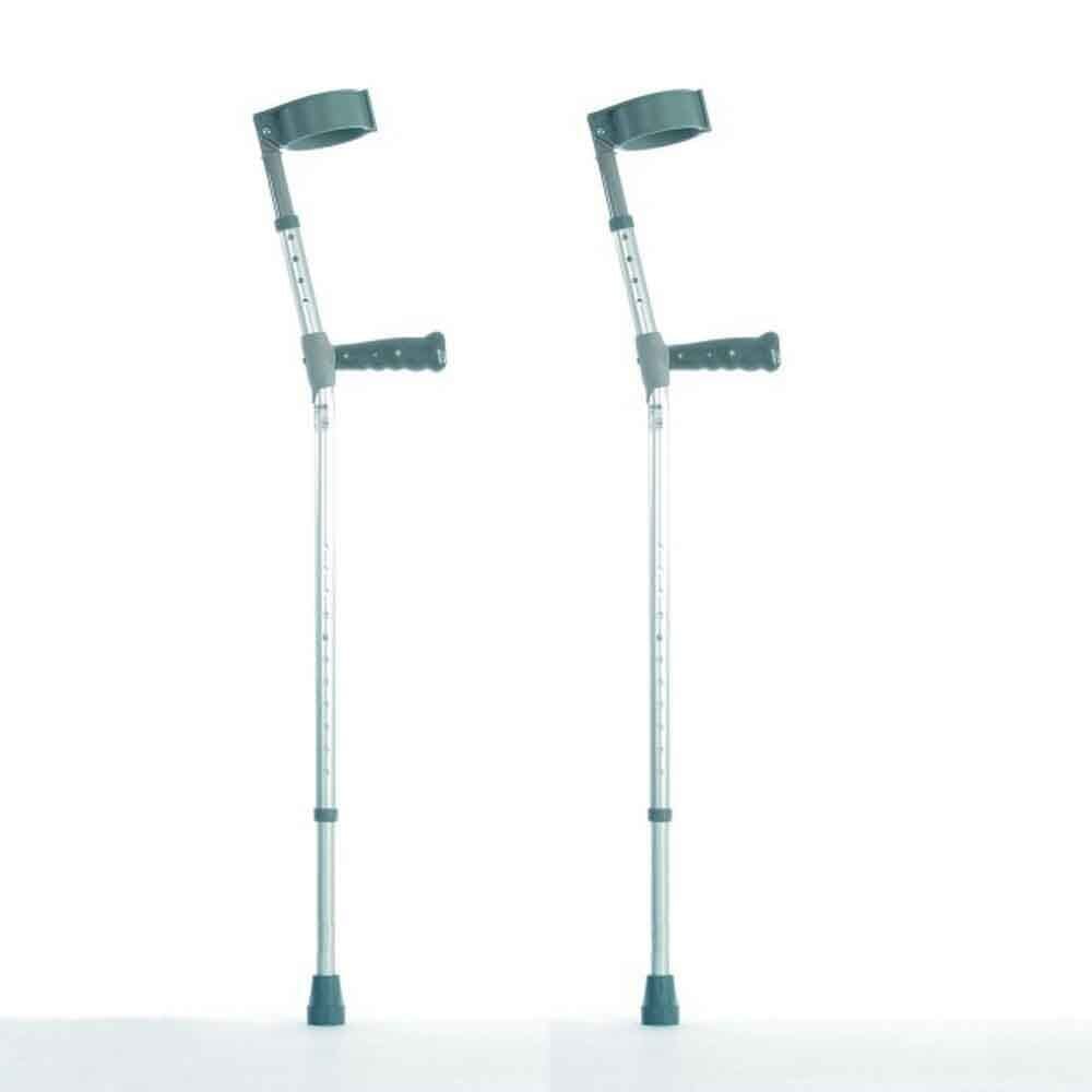 View Elbow Crutches Double Adjustable With PVC Handles Size Medium information