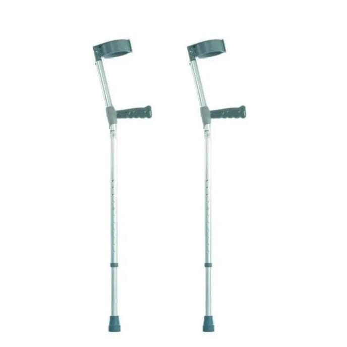 elbow crutches with pvc handles single adjustable adult pair