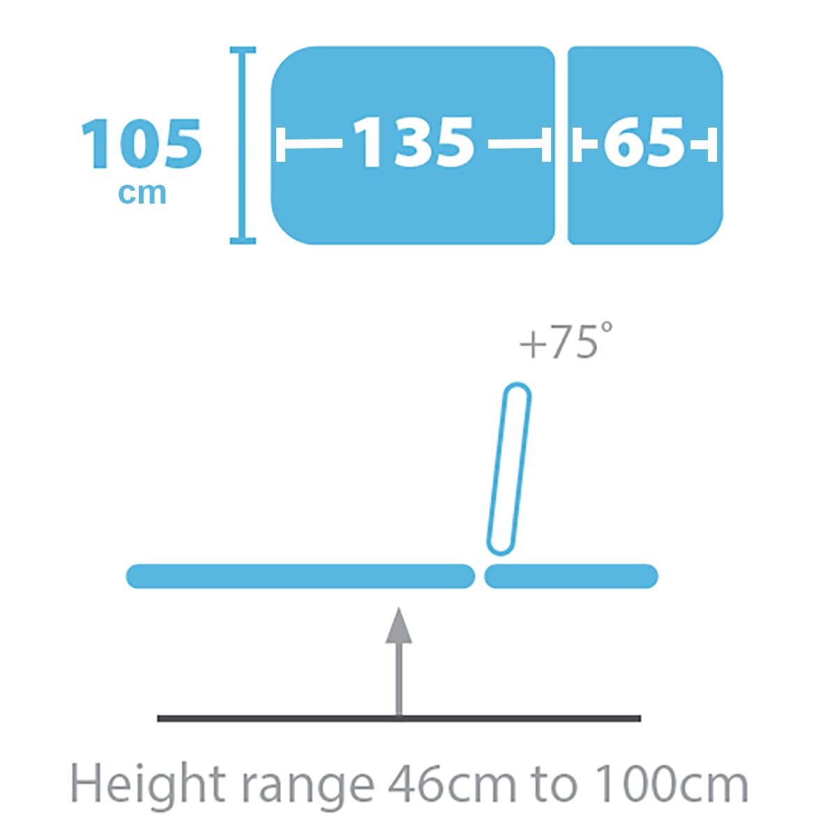 electric bobath therapy couch measurements