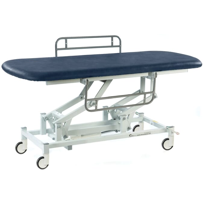 electric changing table with large wheels dark blue