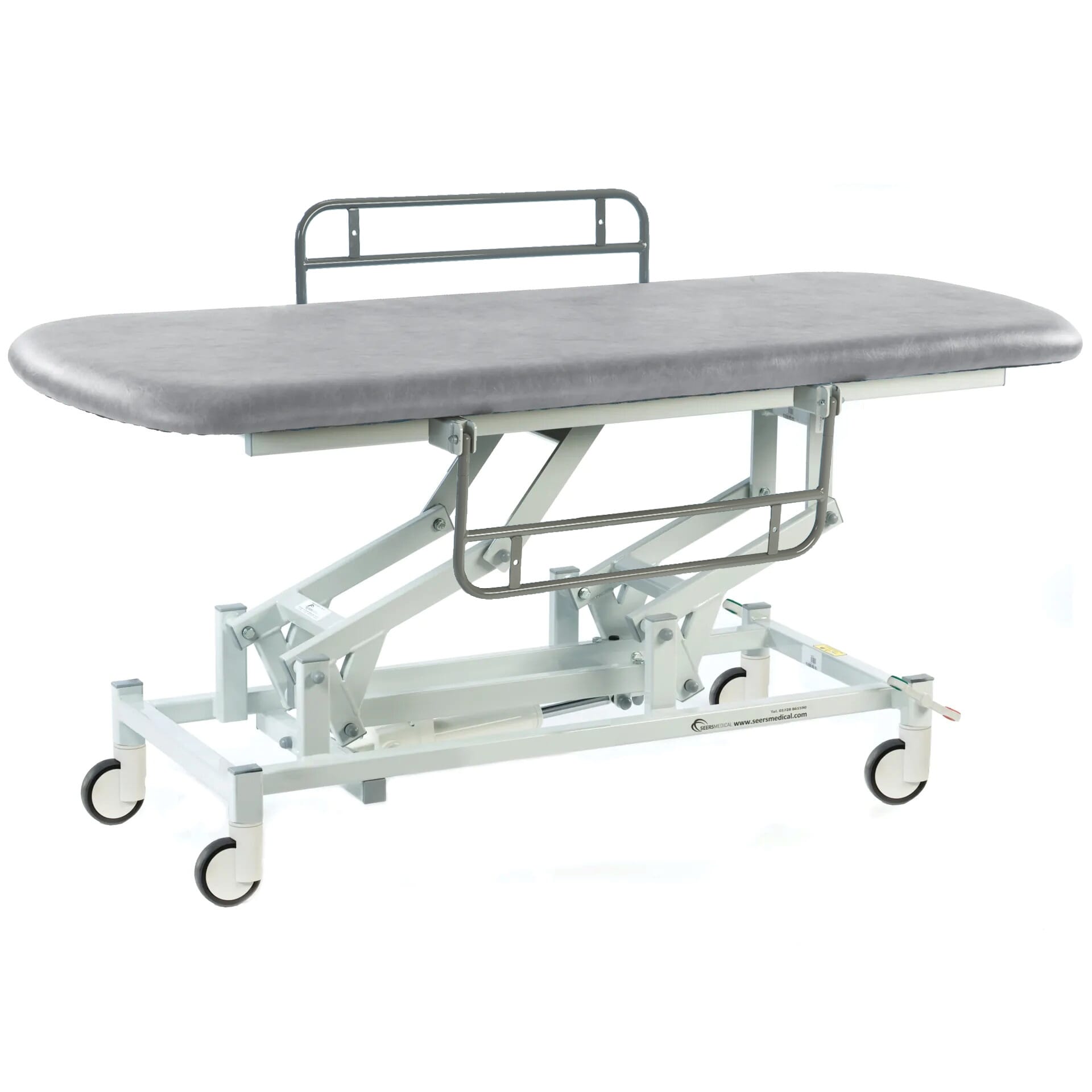 View Electric Changing Table with Large Wheels Light Grey Painted 1520mm information